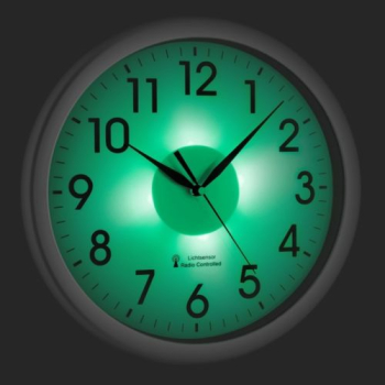 FUNK-Wanduhr CORONA TFA 60.3519.02 Leises Uhrwerk BÜROUHR LED-BELEUCHTUNG ANALOG